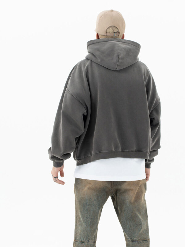 ERD Washed Boxy Logo Hoodie - Dark Grey - Hình ảnh 6