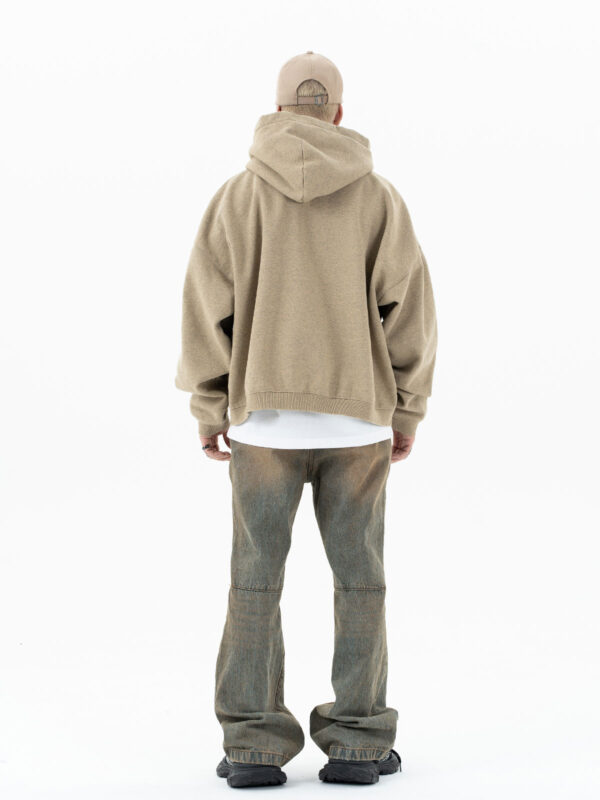 ERD Washed Boxy Logo Hoodie - Beige - Hình ảnh 4