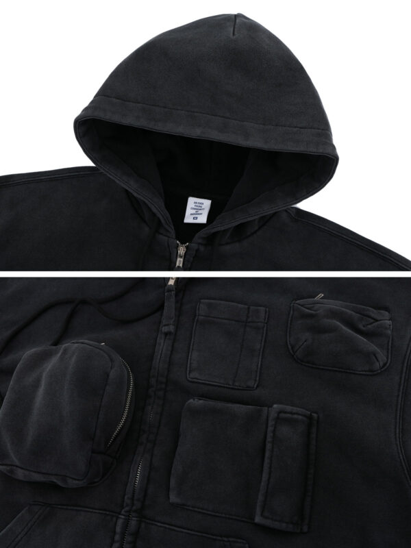 FGSS Multi Pocket Hooded Jacket Black - Hình ảnh 3