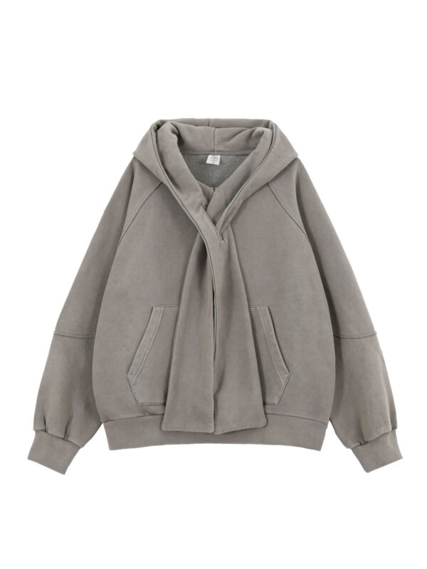 FGSS Scarf Hoodie - Brown Grey