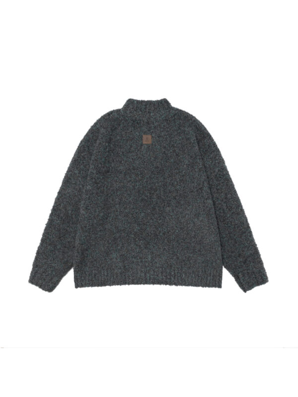 OVDY Knit Mixed Sweater - Dark Grey - Hình ảnh 2