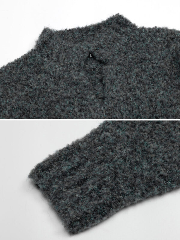 OVDY Knit Mixed Sweater - Dark Grey - Hình ảnh 7