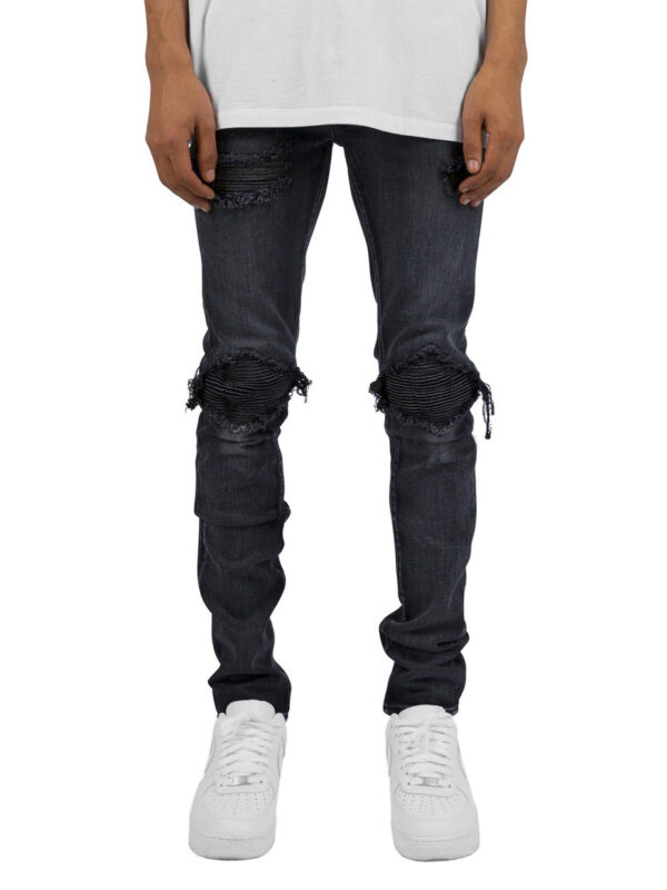 Biker Skinny Jean - Washed Black