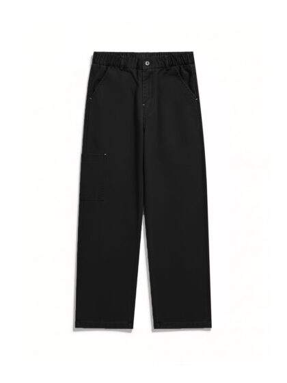 RAMK Khaki Regular Pant - Black