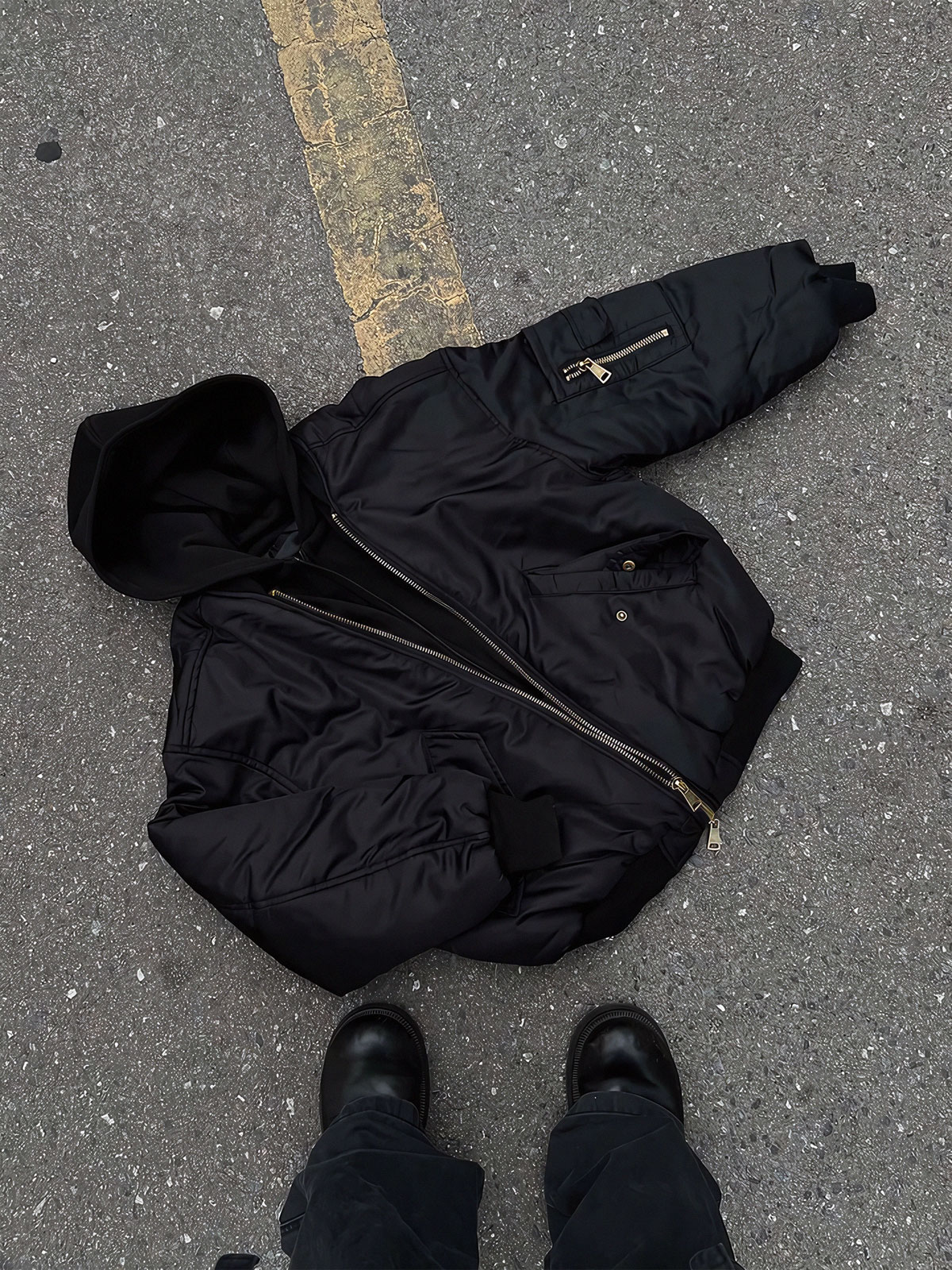 Double Layer Bomber Jacket - Ảnh 6