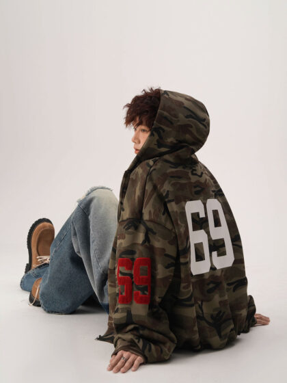 Alternative view of MR047 Camo Zipper Hoodie