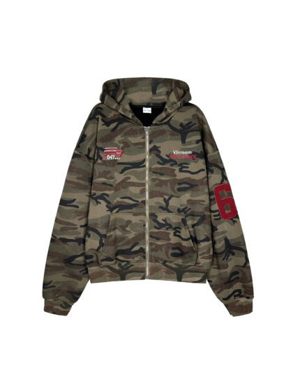 MR047 Camo Zipper Hoodie