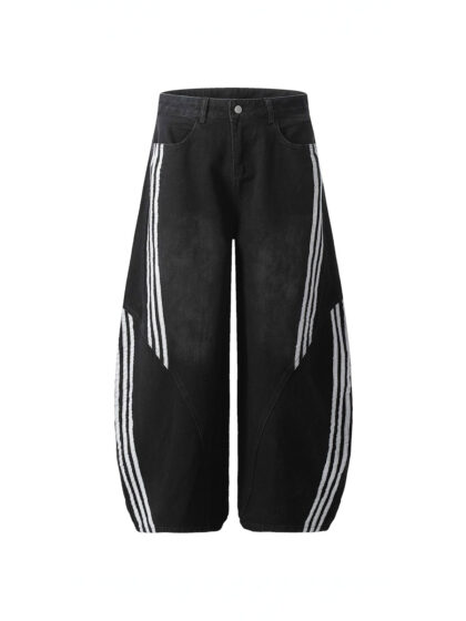 Washed Stripe Track Jean