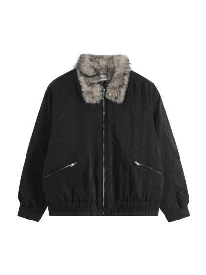 MR047 Fur Collar Lapel Jacket