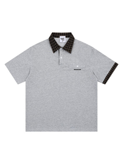SAB Mixed Collar Polo - Light Grey
