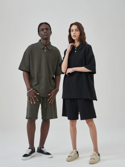 Alternative view of CKX Waffle Polo Set - Grey